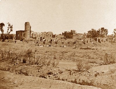 Church Yard and the Residency in the Distance, Lucknow by Felice Beato